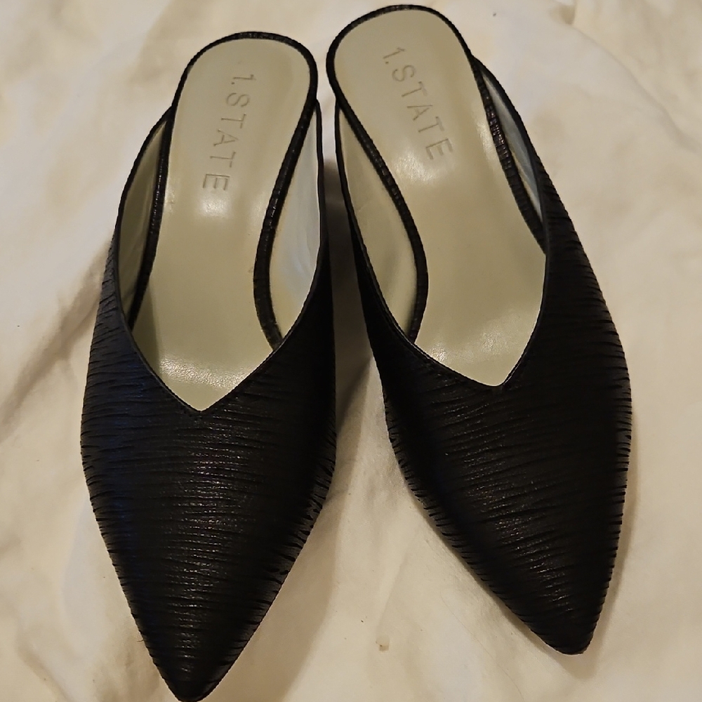 Textured Black Women's Mules Size 9